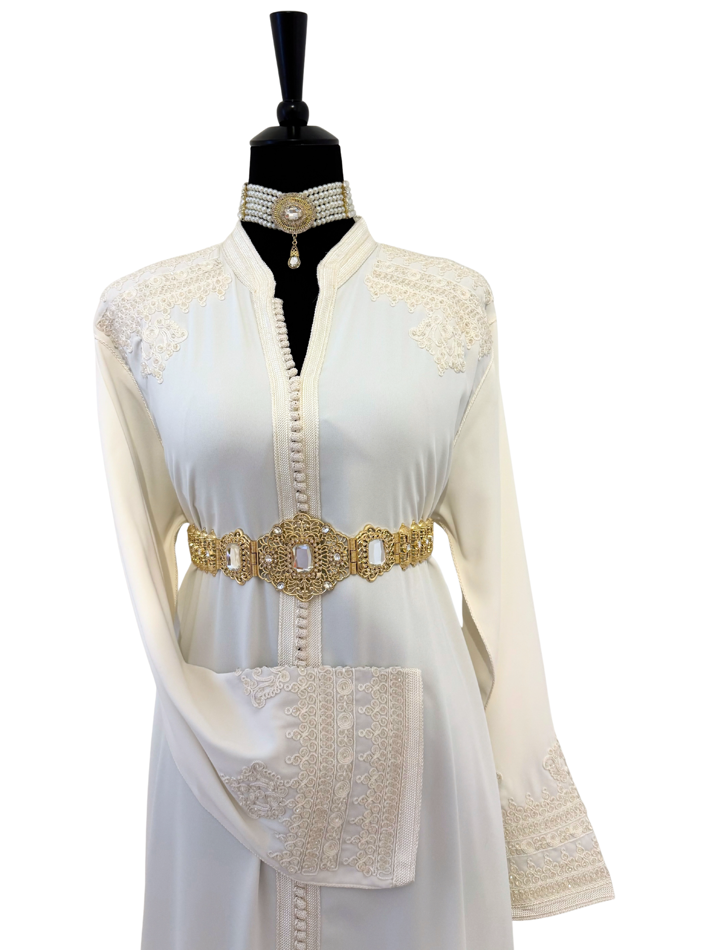 Caftan KARACHI Blanc