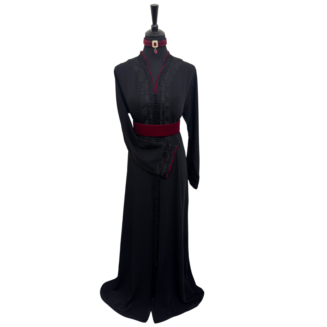 Caftan Kyoto Noir et Rouge