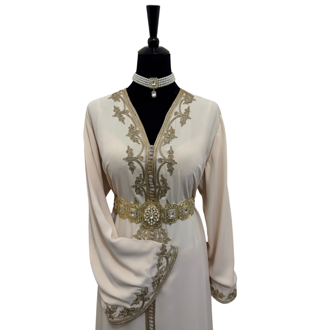 Caftan Barcelone Blanc cassé