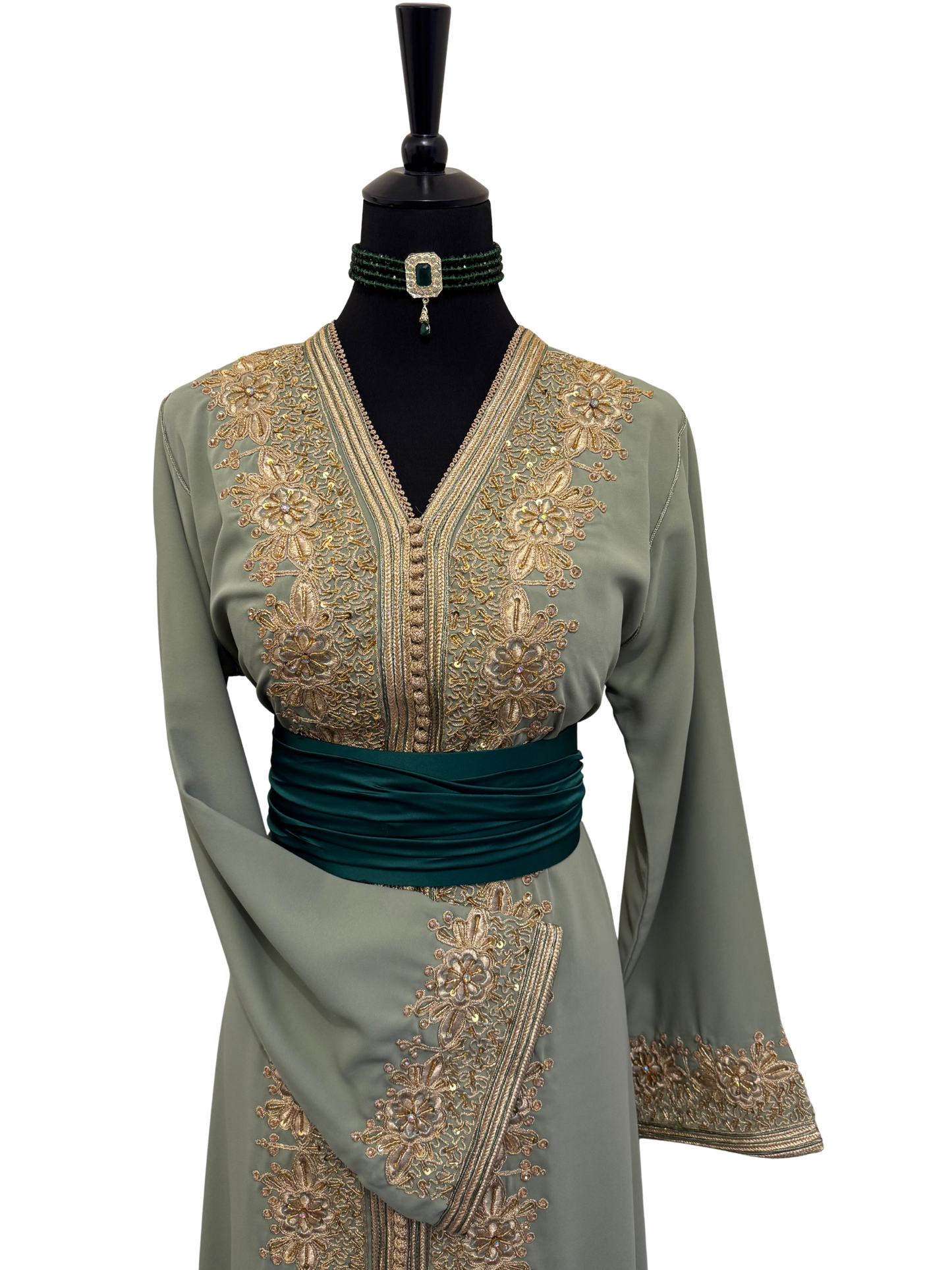 Caftan NIZWA Vert Sauge