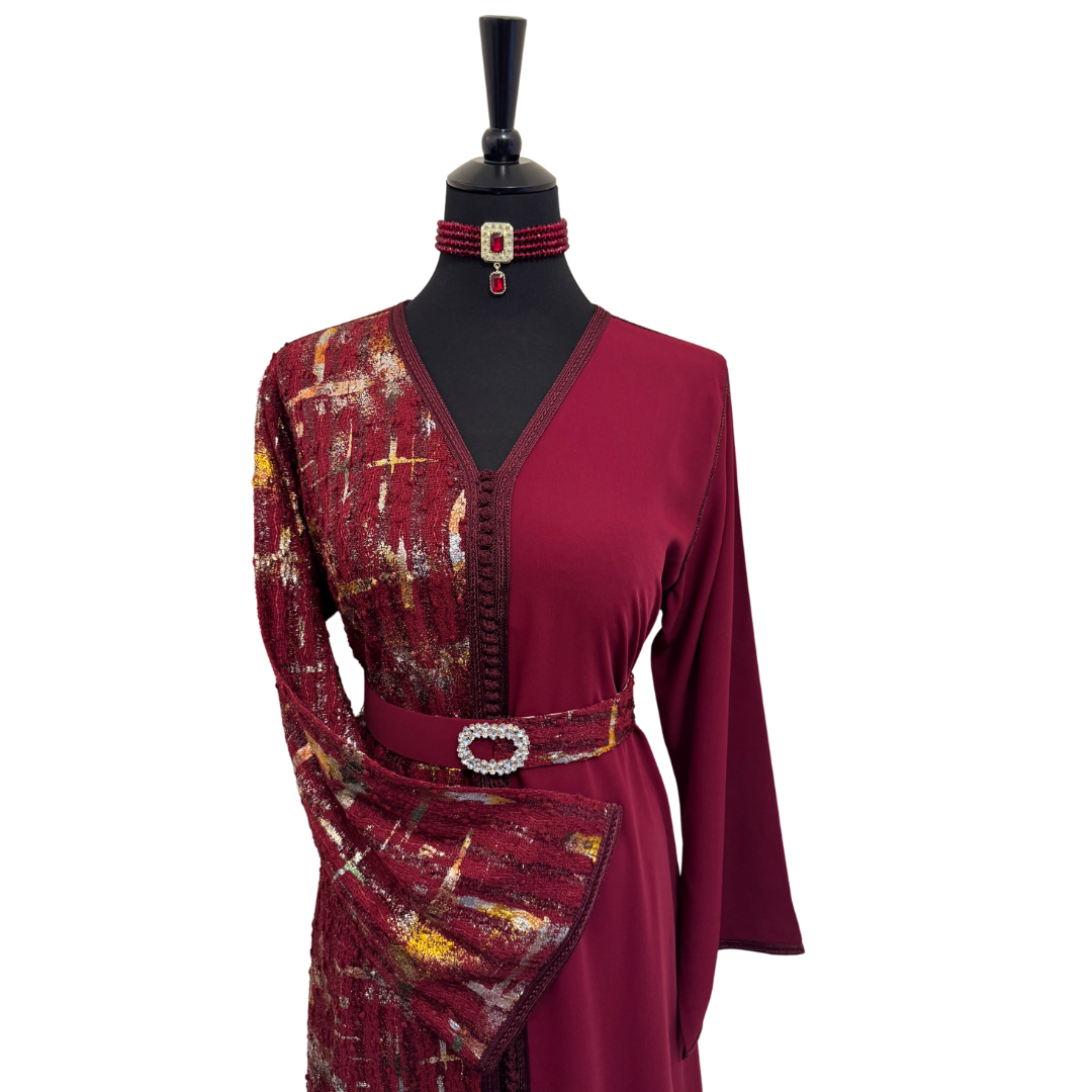 Caftan Copenhague Bordeau