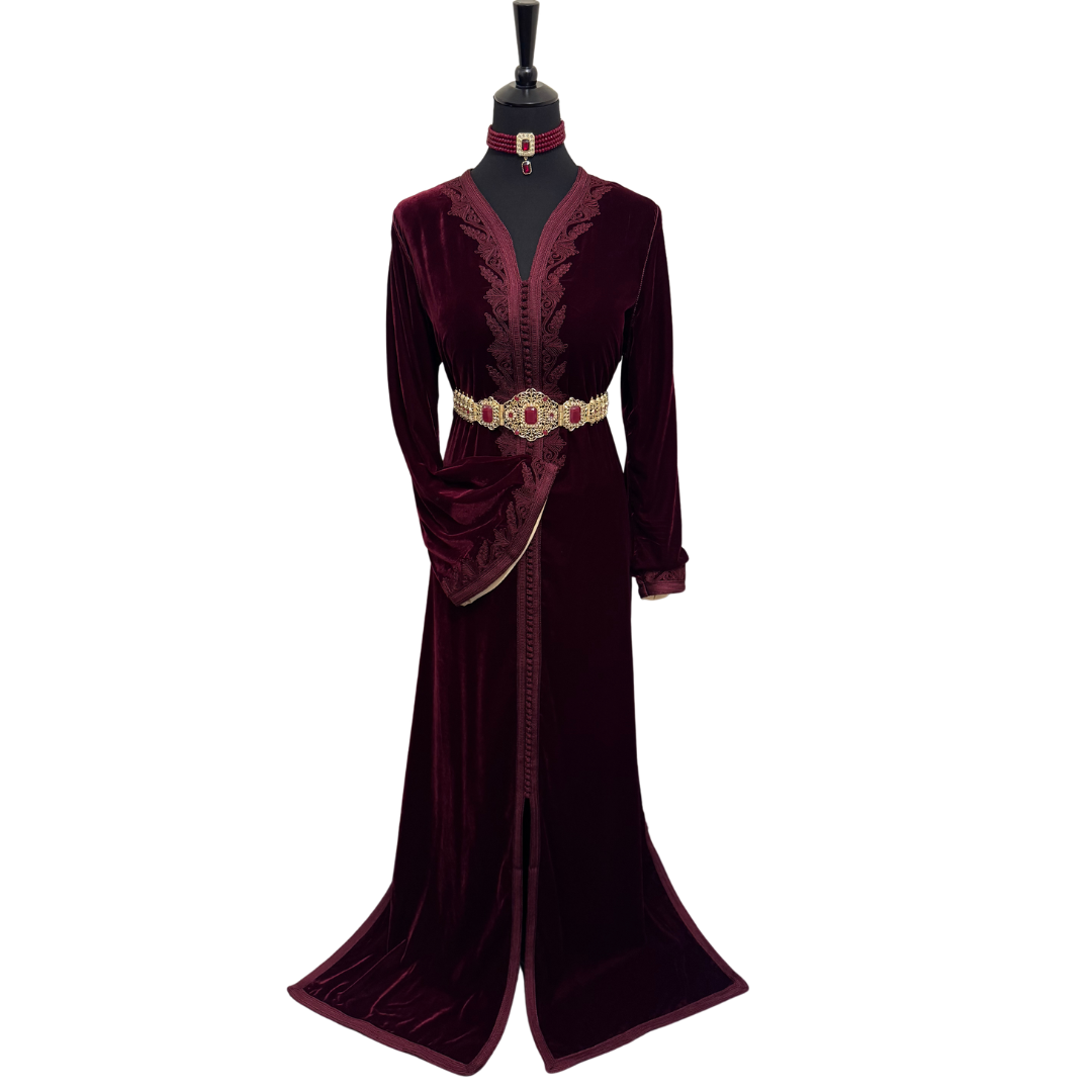 Caftan DOHA Bordeaux