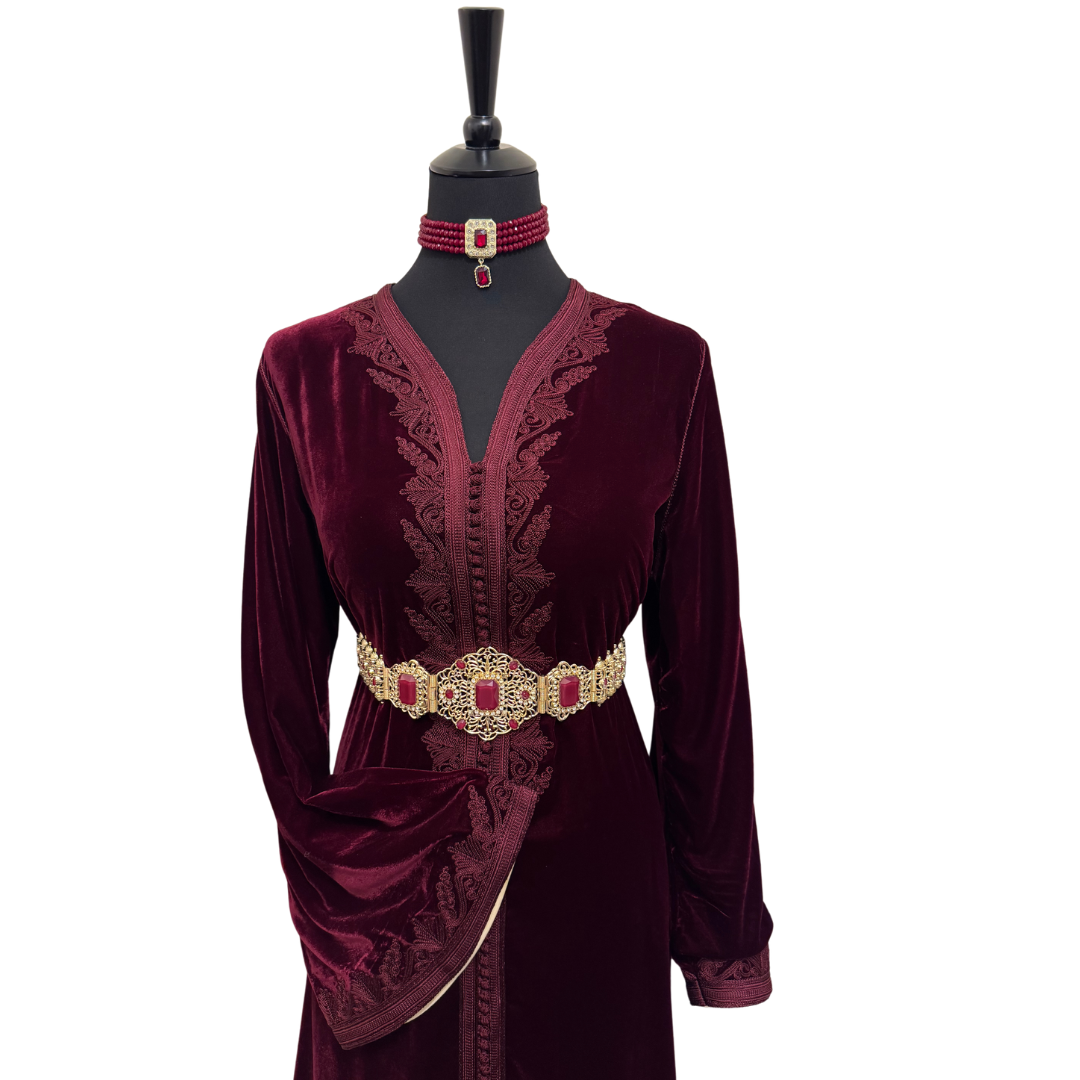 Caftan DOHA Bordeaux