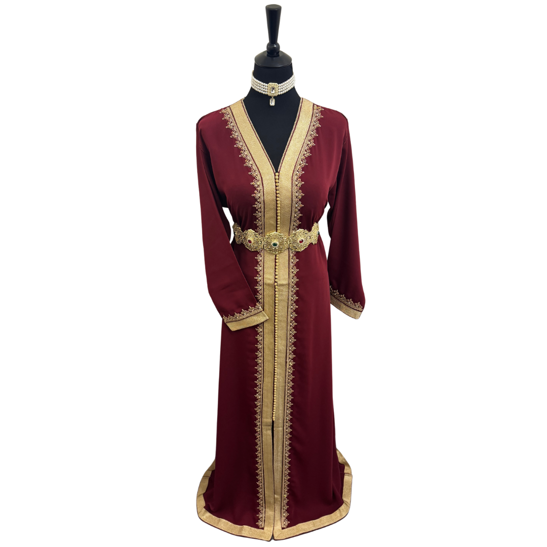 MALTA Burgundy Kaftan