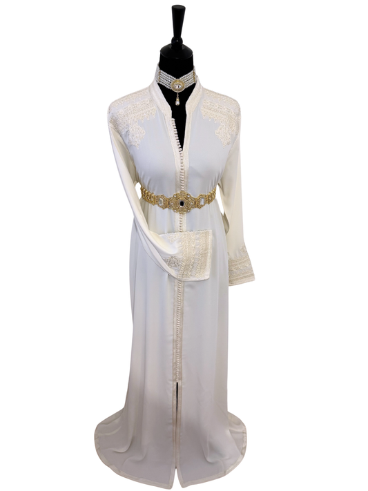 Caftan KARACHI Blanc