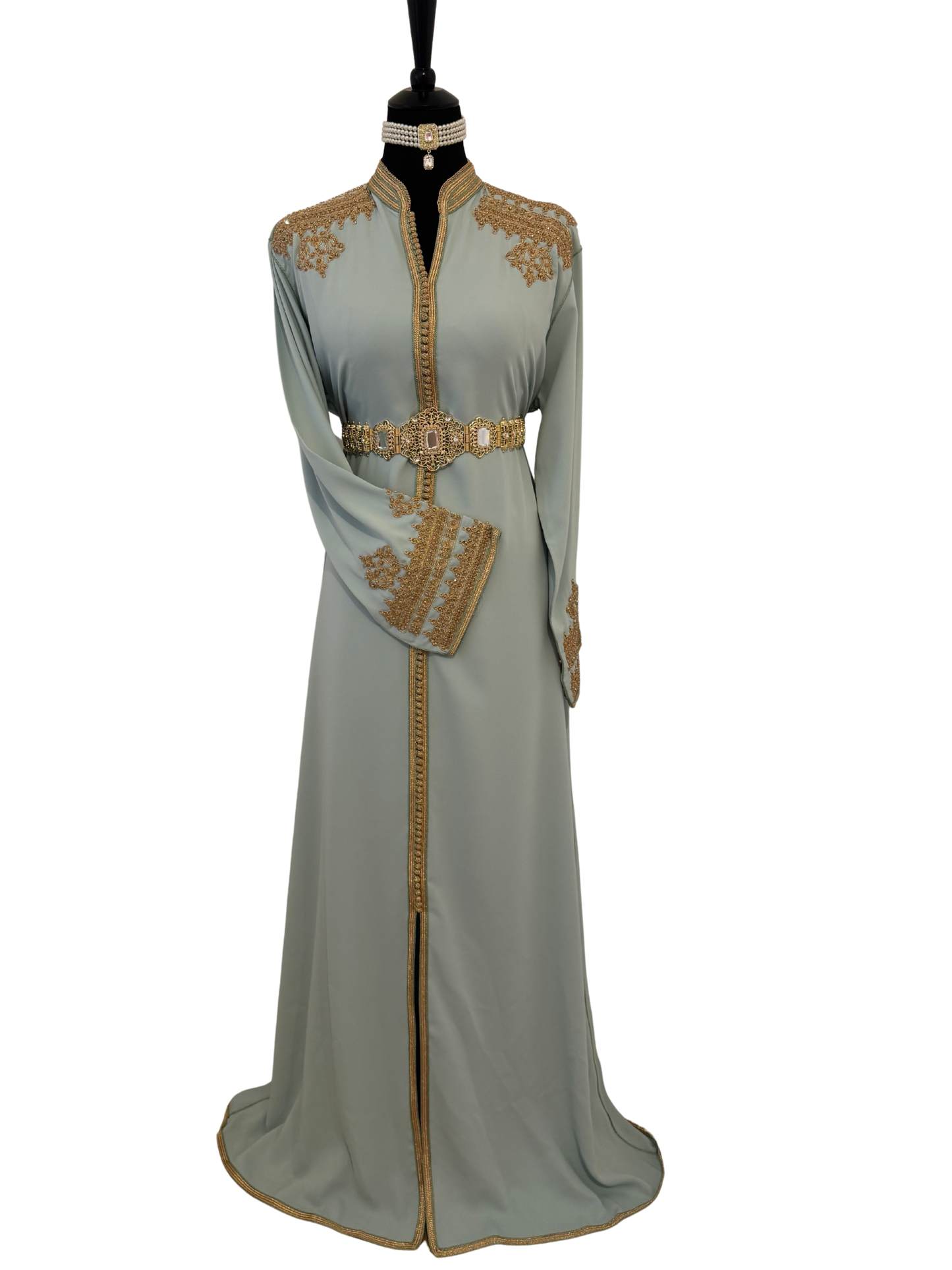 Caftan Karachi bleu claire