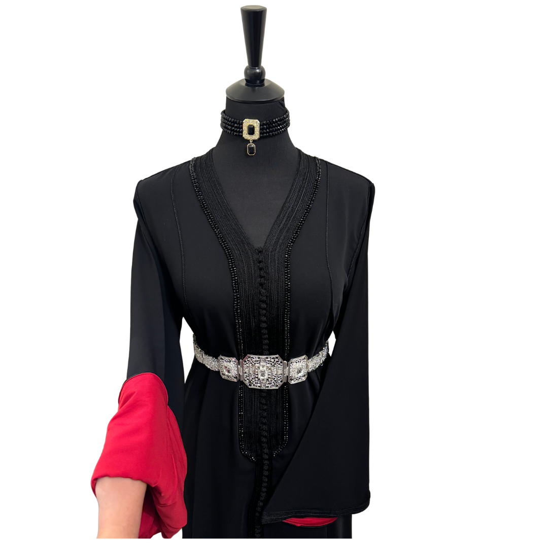 caftan simple noir