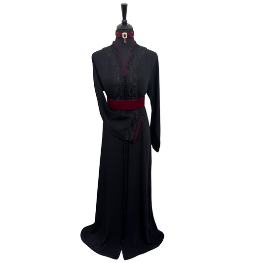 Caftan Kyoto Noir et Rouge