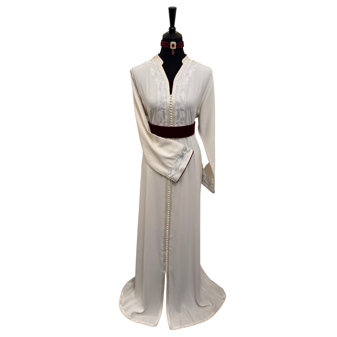 Caftan Kyoto Blanc et Rouge
