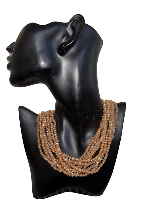 Collier strass doré