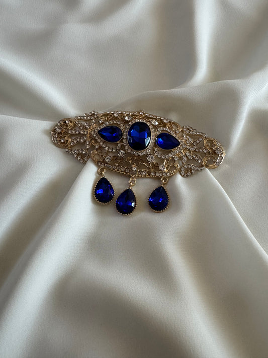 Broche Bleu roi