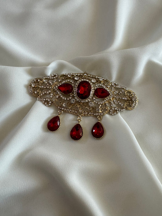 Broche Rouge Rubis