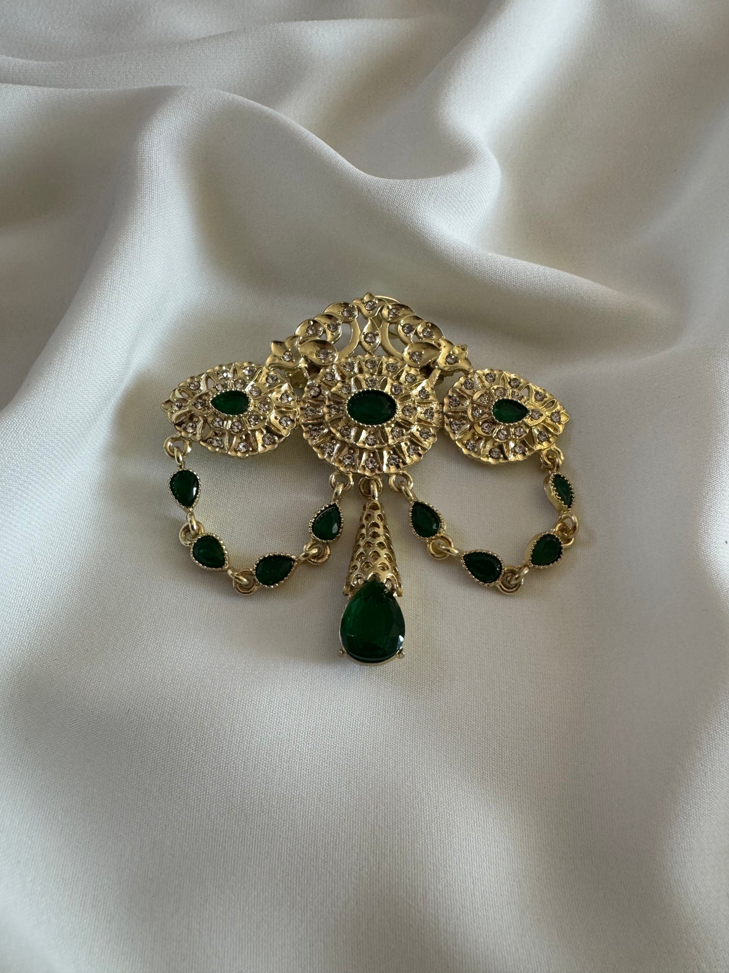 Broche Vert émeraude