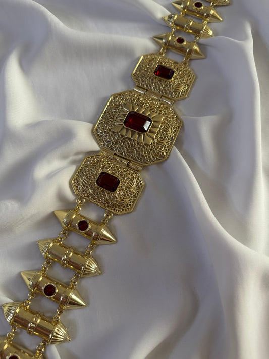 Ceinture M-DAMMA Rouge Rubis