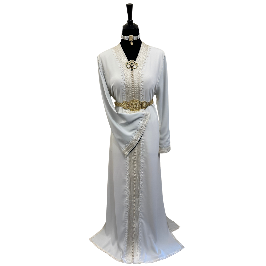 Caftan Gaza Blanc