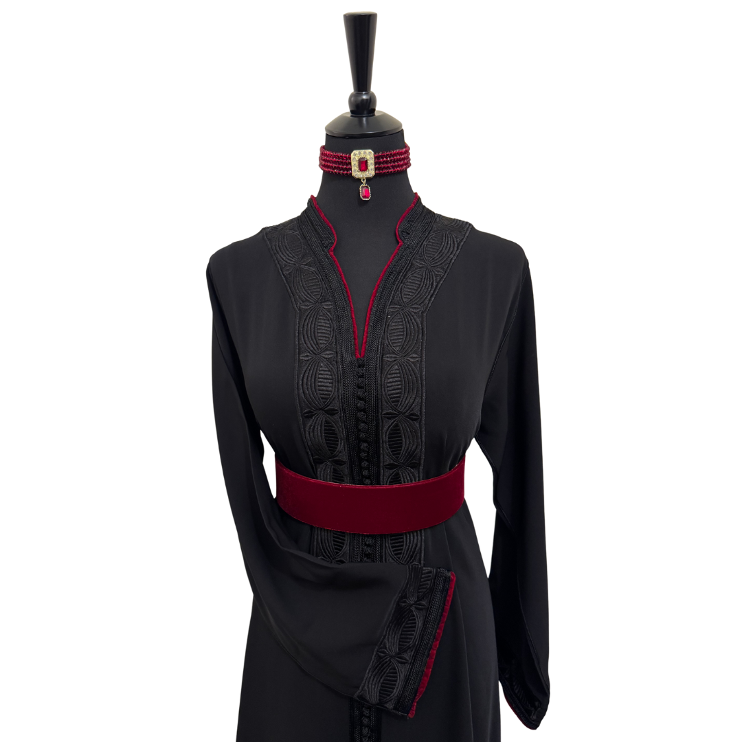 Caftan Kyoto Noir et Rouge