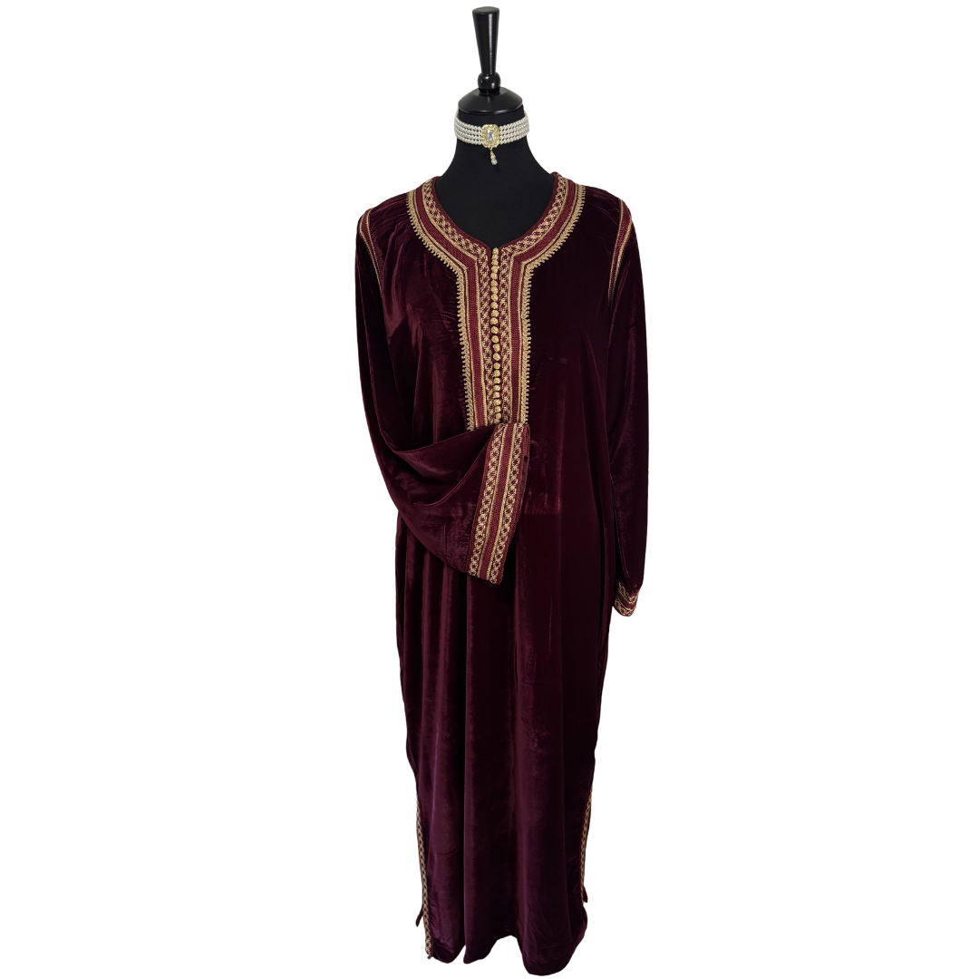 Caftan Gandoura Bordeaux