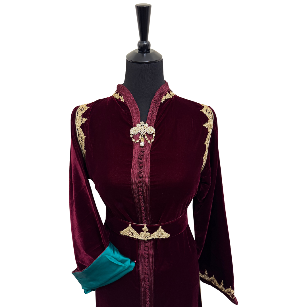 Caftan DAMASC Bordeaux