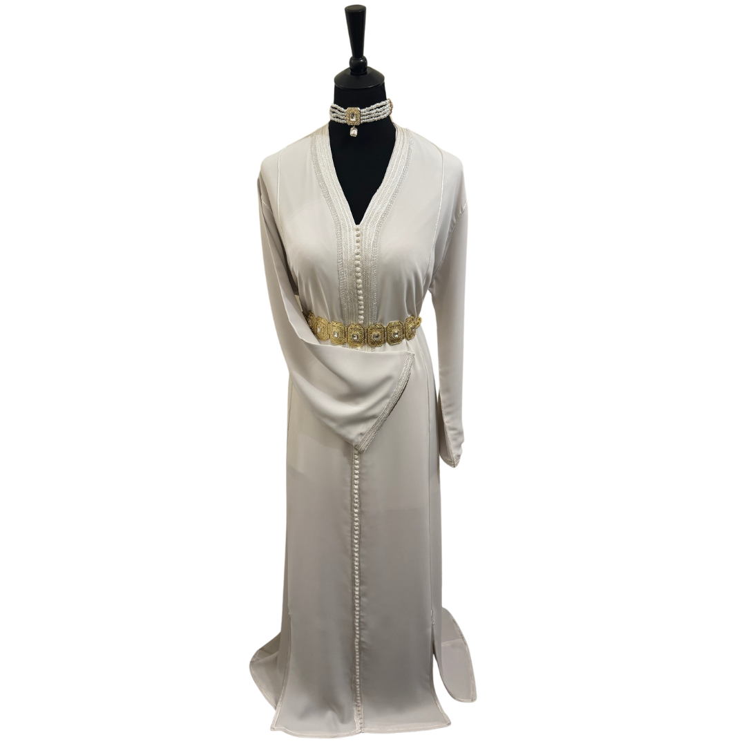 Caftan Helena Blanc