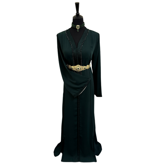 Caftan Helena Vert Bouteille