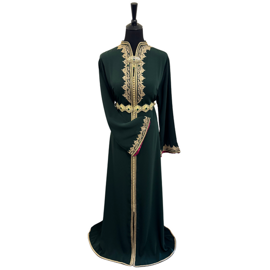 Caftan LATINA Vert Bouteille