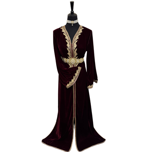 Caftan RIYAD Bordeaux