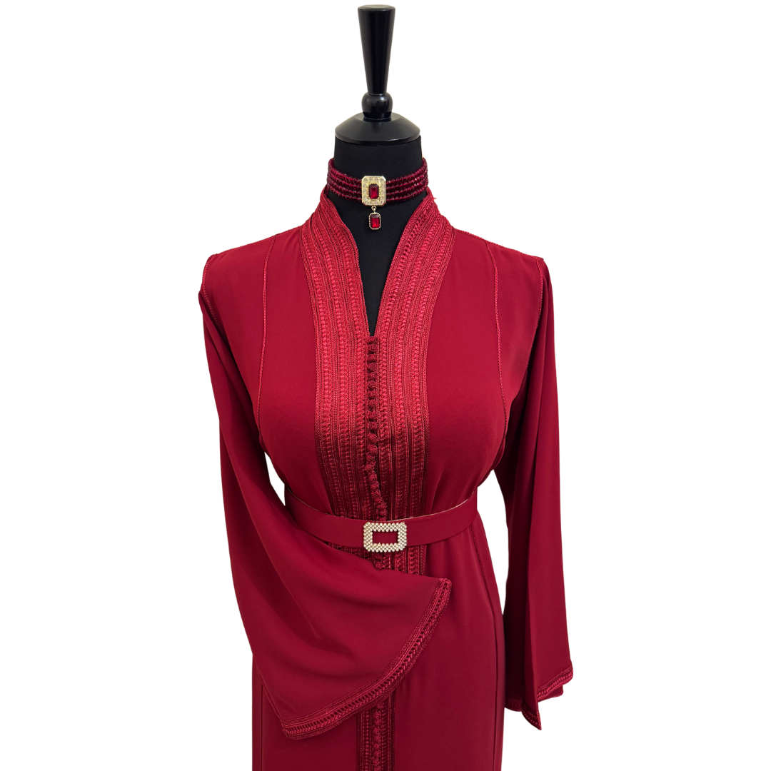 Caftan SARAJEVO Rouge Foncé