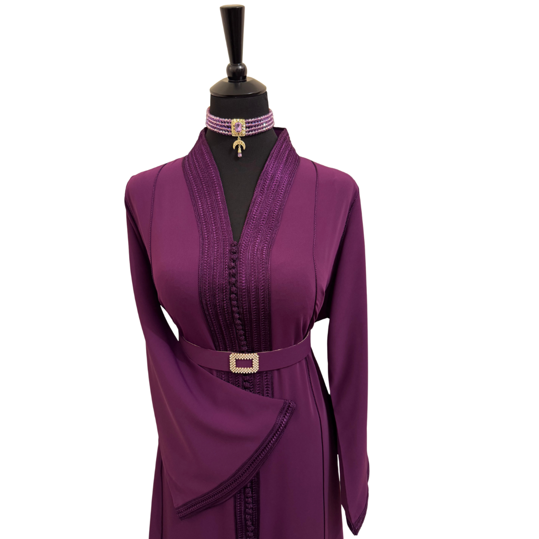 Caftan SARAJEVO Violet Foncé