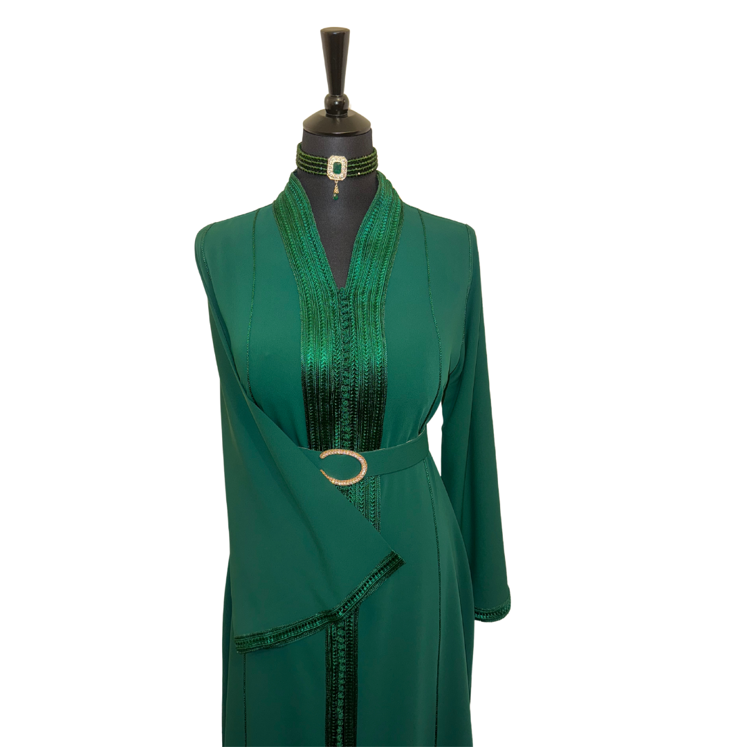 Caftan SARAJEVO Vert Émeraude