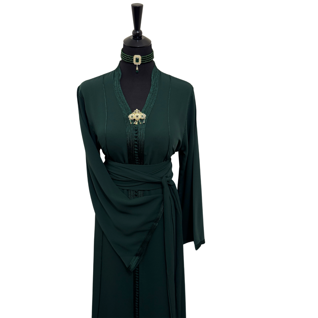 Caftan SINGAPOUR Vert Bouteille