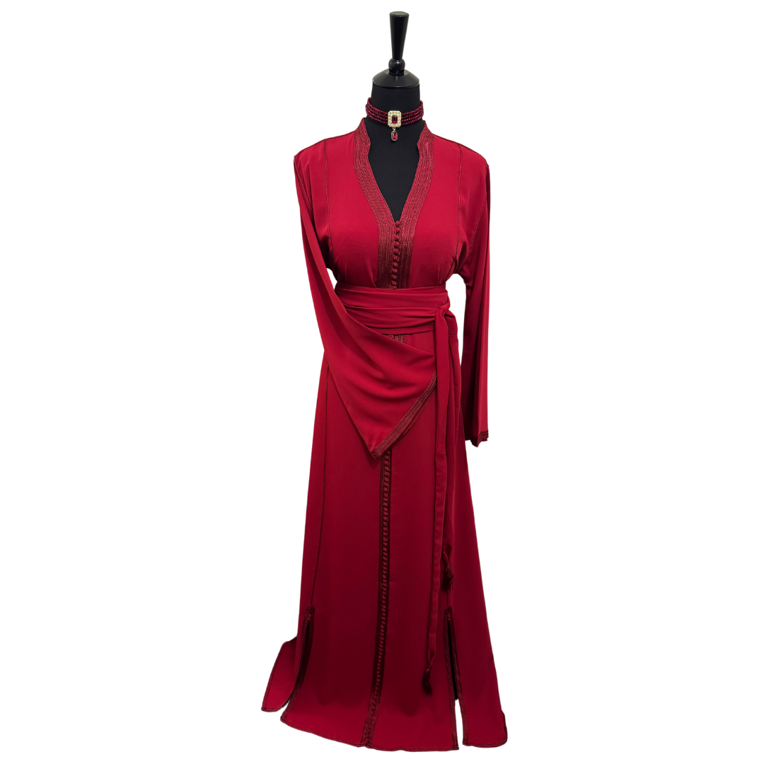 Caftan SINGAPOUR Rouge Foncé